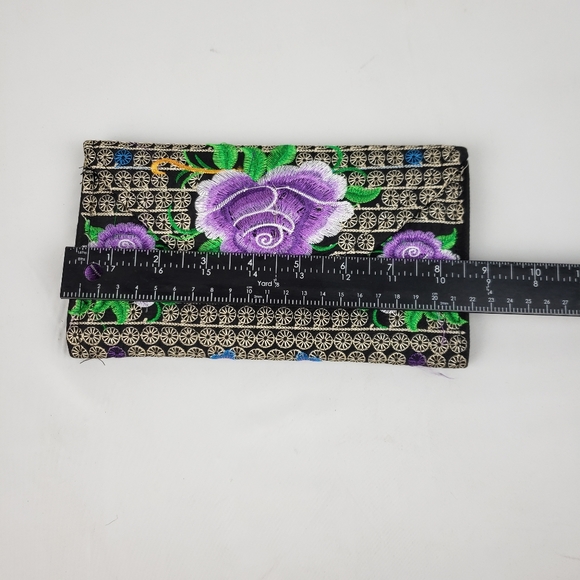 Wallet Embroidered floral multicolor 100% mexican art  Handmade/ cartera bordada - Picture 8 of 8